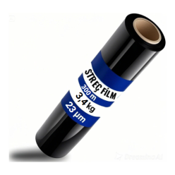 Siyah El Tipi Streç Film 23 Mikron 300 Metre 