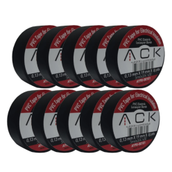 Ack İzole Bant 10'lu (ONLU) Toptan Paket-Siyah